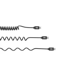 Câble USB / micro USB torsadé 2m - noir