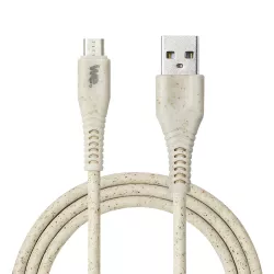 Câble micro USB/USB A bisourcé avec 30% de matières recyclées - 1m - Packaging écoconçu
