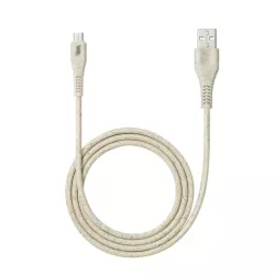 Câble micro USB/USB A bisourcé avec 30% de matières recyclées - 1m - Packaging écoconçu