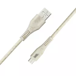 Câble micro USB/USB A bisourcé avec 30% de matières recyclées - 1m - Packaging écoconçu