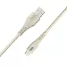 Câble micro USB/USB A bisourcé avec 30% de matières recyclées - 2m - Packaging écoconçu