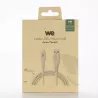 Câble micro USB/USB A bisourcé avec 30% de matières recyclées - 2m - Packaging écoconçu