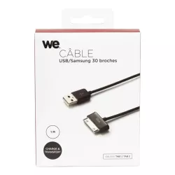 Câble USB pour Galaxy TAB1&2 1m noir Câble de données/charge