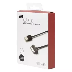 Câble USB pour Galaxy TAB1&2 1m noir Câble de données/charge