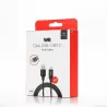 WE Lot de 2 câbles USB/USB-C - 1,50m - USB 3.2 gen 1 - Charge 3A - Transferts jusqu'à 5Gbps - Noir