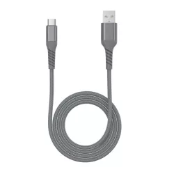 Câble USB/USB-C 3.2 gen 1 mâle/mâle avec cordon en nylon + kevlar 400D - 1m