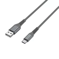 Câble USB/USB-C 3.2 gen 1 mâle/mâle avec cordon en nylon + kevlar 400D - 1m