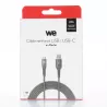 Câble USB/USB-C 3.2 gen 1 mâle/mâle avec cordon en nylon + kevlar 400D - 1m