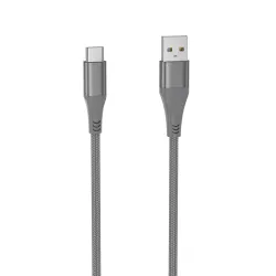 Câble USB/USB-C 3.2 gen 1 mâle/mâle avec cordon en nylon + kevlar 400D - 2m