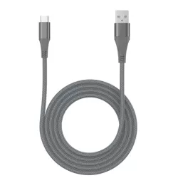 Câble USB/USB-C 3.2 gen 1 mâle/mâle avec cordon en nylon + kevlar 400D - 2m