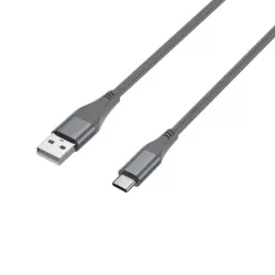 Câble USB/USB-C 3.2 gen 1 mâle/mâle avec cordon en nylon + kevlar 400D - 2m