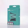Câble USB/USB-C magnétique, USB2,0 - 20V/3A 60W, 1mètre Noir