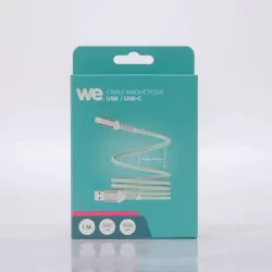 Câble USB/USB-C magnétique, USB2,0 - 20V/3A 60W, 1mètre Vert