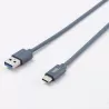 Câble USB/USB-C en silicone - USB 2.0 - 1m - bleu