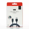 Câble USB/USB-C en silicone - USB 2.0 - 1m - bleu