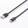 Câble USB/USB-C en silicone - USB 2.0 - 1m - noir