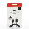 Câble USB/USB-C en silicone - USB 2.0 - 1m - noir