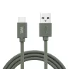 Câble USB/USB-C en silicone - USB 2.0 - 1m - vert kaki