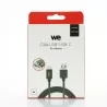 Câble USB/USB-C en silicone - USB 2.0 - 1m - vert kaki