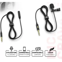 Microphone cravate filaire WE Vlog jack 3.5mm