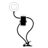 WE Anneau lumineux led avec support téléphone universel et pince d'accroche. 3 modes couleurs et 10 modes de luminosité. Bras…