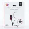 WE Anneau lumineux led avec support téléphone universel et pince d'accroche. 3 modes couleurs et 10 modes de luminosité. Bras…
