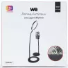 Anneau lumineux D.20 cm avec support téléphone universel sur pied métal séparable. 3 modes couleurs et 10 modes de luminosité…
