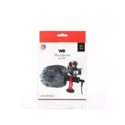 Microphone moumoute WE Vlog bonnette anti-vent compt tel, tablette, pc, caméra fixation cold shoe