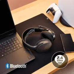HyperX Cloud Jet Bleu clair - Casque Gamer sans fil - Bluetooth & 2,4 GHz, Micro pivotant, jusqu'à 20h d'autonomie, Casque…