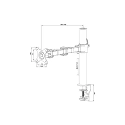 SUPPORT DE BUREAU IIYAMA A PINCES POUR 1 MONITEUR plats jusqu'à 30 Pivot 90° VESA DS1001C-B1
