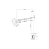 SUPPORT DE BUREAU IIYAMA A PINCES POUR 1 MONITEUR plats jusqu'à 30 Pivot 90° VESA DS1001C-B1