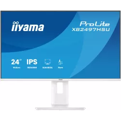Ecran IIYAMA 24'' Ultra mince Blanc IPS 1920x1080 16:9 120Hz 4ms 350cd/m² HDMI DP USB-HUB (2x 3.2 + 2xC) HPs 2 x 2W 15cm pied…