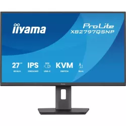 Ecran IIYAMA 27 Noir Ultra mince IPS 16:9 2560x1440 350cd/m² 1ms HDMI DP USB-C Dock USB-C 4xUSB HPs commutateur KVM 15cm pied…