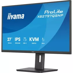 Ecran IIYAMA 27 Noir Ultra mince IPS 16:9 2560x1440 350cd/m² 1ms HDMI DP USB-C Dock USB-C 4xUSB HPs commutateur KVM 15cm pied…