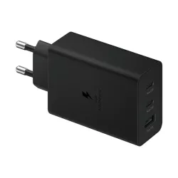 Chargeur adaptateur secteur Ultra Rapide TRIO 65W, 2x Ports USB Type C & 1x USB Type A (sans câble) Coloris Noir Samsung…