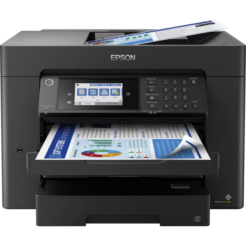 EPSON WorkForce WF-7840DTWF MFP 4en1 Jet d'encre couleur A3+ 25ppm/12ppm, R-V impresssion-scanne,chargeur 50p,Fax…
