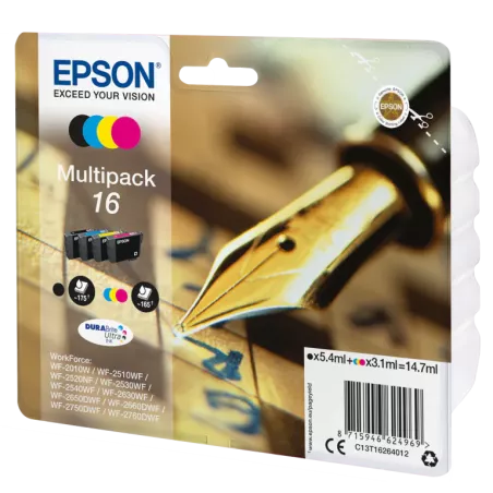 EPSON Cartouche Multipack Stylo à plume 16 Encre N,C,M,J 14,7ml