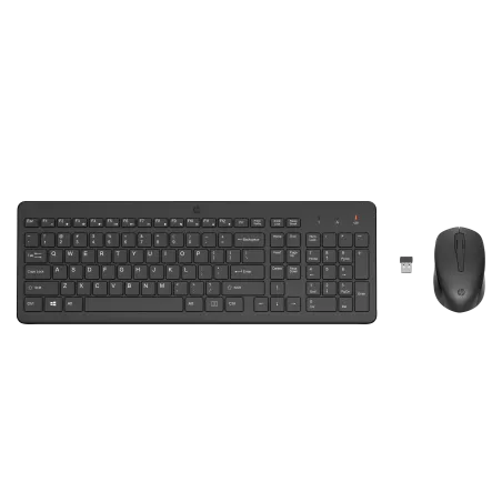 HP 330 Noir - Ensemble combiné clavier et souris sans fil AZERTY - Témoin LED pavé numérique, 1600 dpi, 2.4Ghz