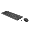 HP 330 Noir - Ensemble combiné clavier et souris sans fil AZERTY - Témoin LED pavé numérique, 1600 dpi, 2.4Ghz