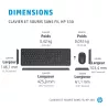 HP 330 Noir - Ensemble combiné clavier et souris sans fil AZERTY - Témoin LED pavé numérique, 1600 dpi, 2.4Ghz
