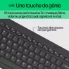 HP 330 Noir - Ensemble combiné clavier et souris sans fil AZERTY - Témoin LED pavé numérique, 1600 dpi, 2.4Ghz