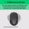 HP 330 Noir - Ensemble combiné clavier et souris sans fil AZERTY - Témoin LED pavé numérique, 1600 dpi, 2.4Ghz