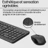 HP 330 Noir - Ensemble combiné clavier et souris sans fil AZERTY - Témoin LED pavé numérique, 1600 dpi, 2.4Ghz
