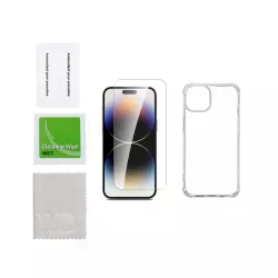 WE PACK verre trempé et coque de protection transparente APPLE IPHONE 15