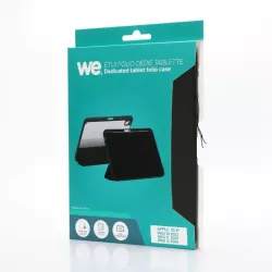 Etui folio WE pour tablette iPad 10.9" (iPad 10 2022 / iPad 11 2025 / iPad 12 2026) - Coloris Noir - Fonction support - Dos…
