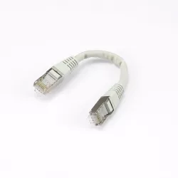 Câble RJ45 Male/Male droit CAT6A F/UTP - Longueur 0.15M - Gris - en sachet