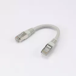 Câble RJ45 Male/Male droit CAT6 F/UTP - Longueur 0.15M - Gris - en sachet