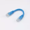 Câble RJ45 Male/Male droit CAT6 U/UTP - Longueur 0.15M - Bleu - en sachet