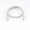 Câble RJ45 Male/Male droit CAT6A U/UTP - Longueur 0.50M - Gris - en sachet