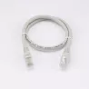 Câble RJ45 Male/Male droit CAT6 U/UTP - Longueur 0.50M - Gris - en sachet